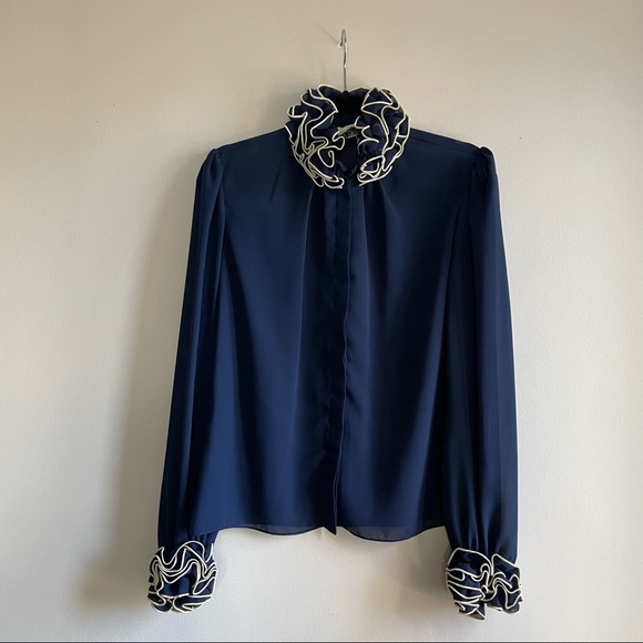 Vintage Ruffled Blouse. - Picture 1 of 6